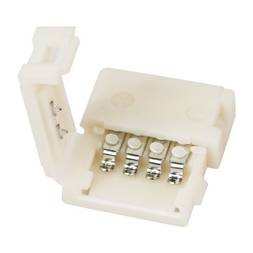 GLOBOSTAR® STRIPART  Ενωτικός Ταχυσύνδεσμος για Πολύχρωμη RGB Ταινία LED 4Pin 10mm σε Πολύχρωμη RGB Ταινία LED 4Pin 10mm IP20 - Μ1.6 x Π1.5 x Υ0.5cm