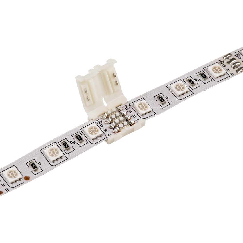 GLOBOSTAR® STRIPART  Ενωτικός Ταχυσύνδεσμος για Πολύχρωμη RGB Ταινία LED 4Pin 10mm σε Πολύχρωμη RGB Ταινία LED 4Pin 10mm IP20 - Μ1.6 x Π1.5 x Υ0.5cm