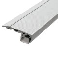 STAIR-PROFILE  Προφίλ Αλουμινίου - Βάση & Ψύκτρα Ταινίας LED με Λευκό Γαλακτερό Κάλυμμα - Χρήση σε Σκαλοπάτια - Πατητό Κάλυμμα - Ασημί - 3 Μέτρα - Μ300 x Π6 x Υ2.1cm