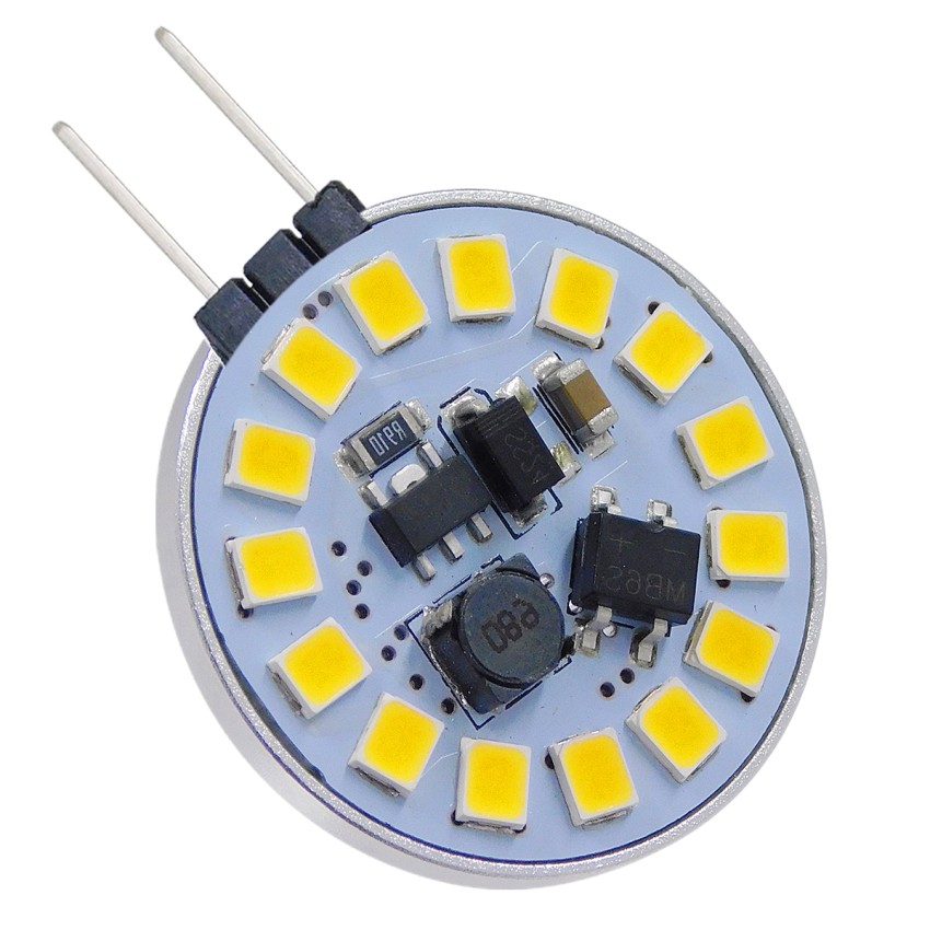 Λάμπα G4 LED SMD 2835 3W 330lm 120° DC 12-24V Side Pin Φυσικό Λευκό 4500K Dimmable