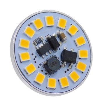 GLOBOSTAR® G4BACK  Λάμπα G4 LED 3W 300lm 120° DC 12-24V IP20 Θερμό Λευκό 2700K Dimmable - Sanan SMD Chip - Side Pin - Μ2.9 x Π2.9 x Υ0.8cm