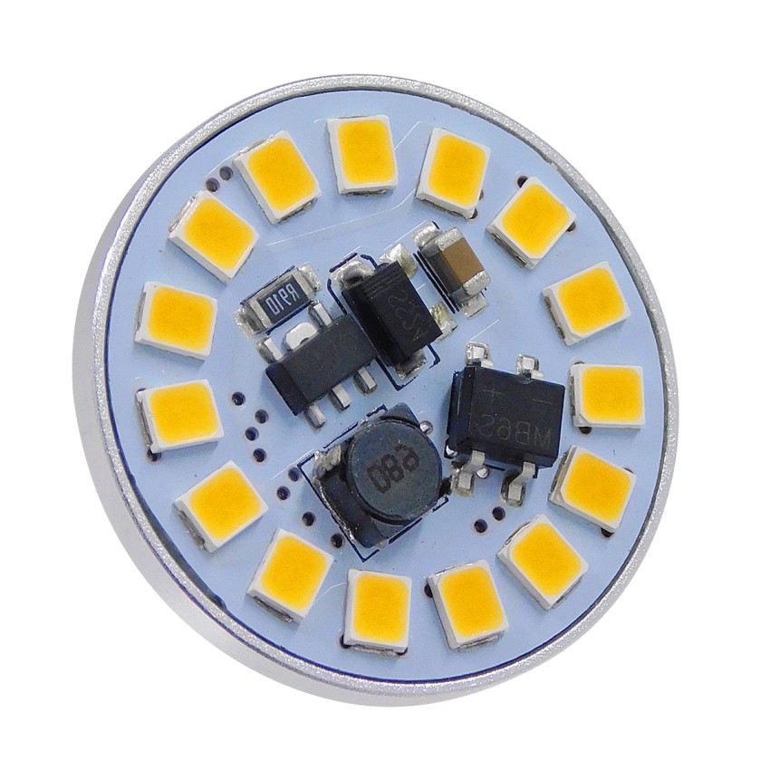 GLOBOSTAR® G4BACK  Λάμπα G4 LED 3W 300lm 120° DC 12-24V IP20 Θερμό Λευκό 2700K Dimmable - Sanan SMD Chip - Side Pin - Μ2.9 x Π2.9 x Υ0.8cm