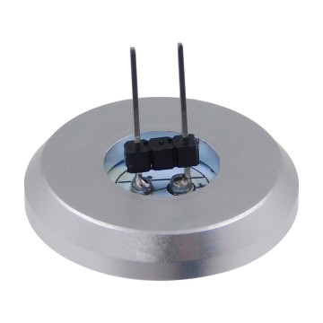 GLOBOSTAR® G4BACK  Λάμπα G4 LED 3W 300lm 120° DC 12-24V IP20 Θερμό Λευκό 2700K Dimmable - Sanan SMD Chip - Side Pin - Μ2.9 x Π2.9 x Υ0.8cm
