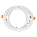GLOBOSTAR® VITA  Χωνευτή Κινούμενη Βάση για Σποτ AR111 με Ντουί GU10/GU5.3 IP20 - Λευκό - Μ17 x Π17 x Υ4.5cm / Q16cm