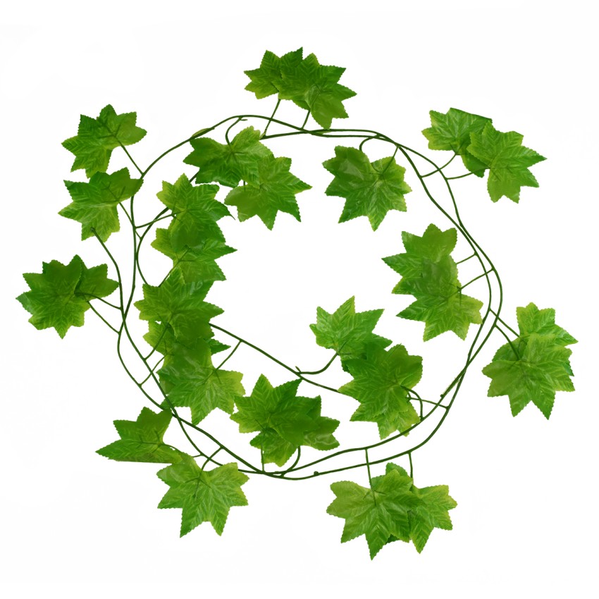 Τεχνητό Κρεμαστό Φυτό Διακοσμητική Γιρλάντα Λουλουδιών με 30 Πράσινα Φύλλα Σφενδάμης M20 x Π20 x Υ220cm