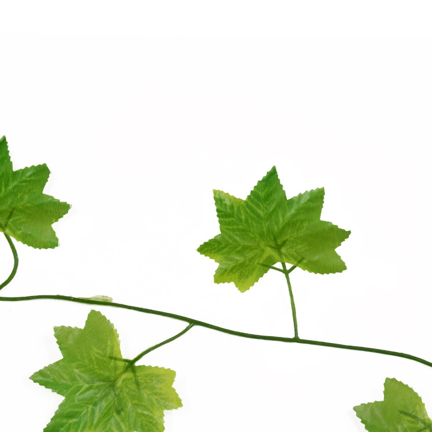 Τεχνητό Κρεμαστό Φυτό Διακοσμητική Γιρλάντα Λουλουδιών με 30 Πράσινα Φύλλα Σφενδάμης M20 x Π20 x Υ220cm