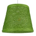 PLAYROOM  Vintage Κρεμαστό Φωτιστικό Καμπάνα Μονόφωτο 1 x E27 IP20 Πράσινο Rattan - Μ32 x Π32 x Υ27cm
