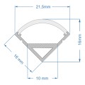 GLOBOSTAR® ALP-CORNER LINEO  Επιφανειακό Γωνιακό Προφίλ Αλουμινίου με Λευκό Γαλακτερό Πατητό Κάλυμμα για Ταινίες LED IP20 - Ασημί & Λευκό - Μ100 x Π1.6 x Υ1.6cm