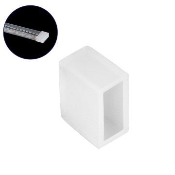 Τερματικό Καπάκι Σιλικόνης για Αδιάβροχο IP68 Κανάλι Σιλικόνης 10mm για Ταινίες LED 8mm