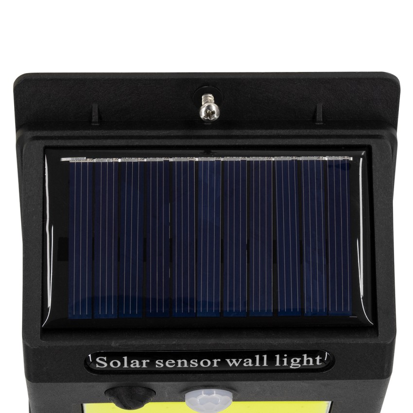 Αυτόνομο Ηλιακό Φωτιστικό LED COB 12W 1200lm με Ενσωματωμένη Μπαταρία 1200mAh - Φωτοβολταϊκό Πάνελ με Αισθητήρα Ημέρας-Νύχτας και PIR Αισθητήρα Κίνησης Αδιάβροχο IP65 Ψυχρό Λευκό 6000K