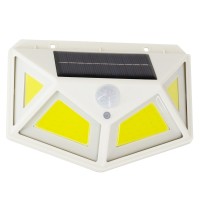 Αυτόνομο Ηλιακό Φωτιστικό LED COB 10W 1000lm με Ενσωματωμένη Μπαταρία 1200mAh - Φωτοβολταϊκό Πάνελ με Αισθητήρα Ημέρας-Νύχτας και PIR Αισθητήρα Κίνησης Αδιάβροχο IP65 Ψυχρό Λευκό 6000K