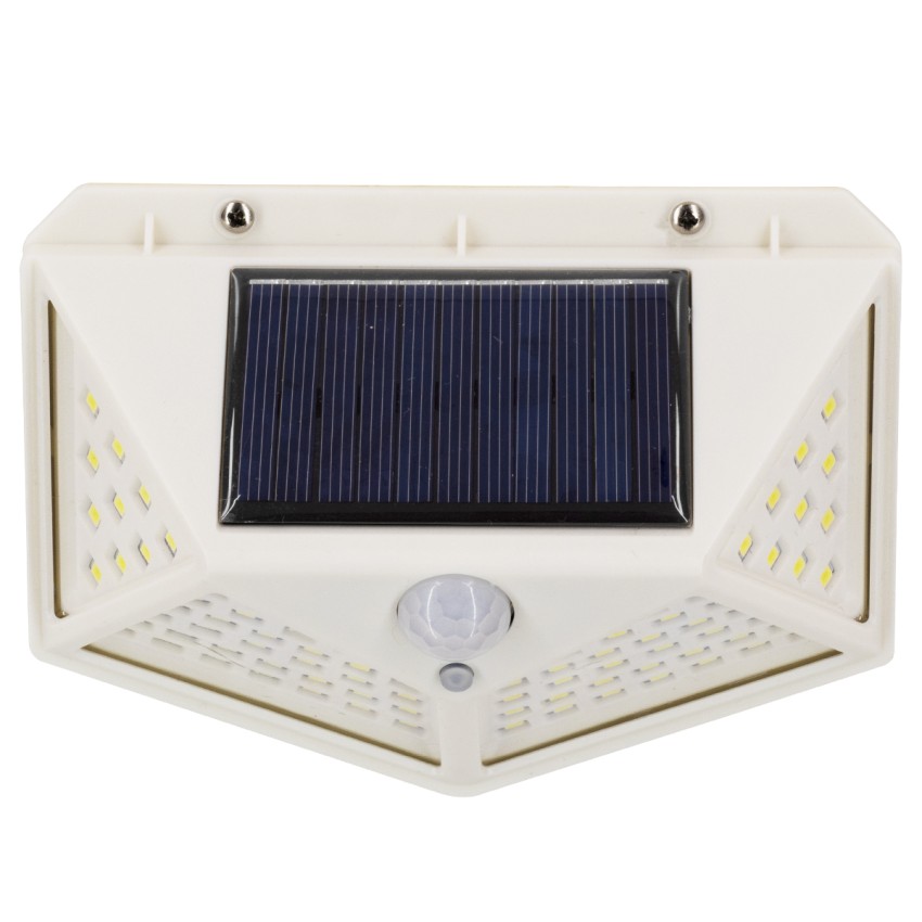 Αυτόνομο Ηλιακό Φωτιστικό LED SMD 10W 1000lm με Ενσωματωμένη Μπαταρία 1200mAh - Φωτοβολταϊκό Πάνελ με Αισθητήρα Ημέρας-Νύχτας και PIR Αισθητήρα Κίνησης Αδιάβροχο IP65 Ψυχρό Λευκό 6000K