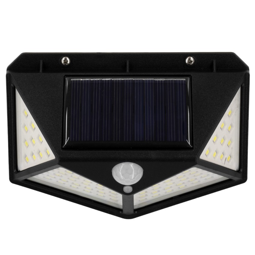 Αυτόνομο Ηλιακό Φωτιστικό LED SMD 10W 1000lm με Ενσωματωμένη Μπαταρία 1200mAh - Φωτοβολταϊκό Πάνελ με Αισθητήρα Ημέρας-Νύχτας και PIR Αισθητήρα Κίνησης Αδιάβροχο IP65 Ψυχρό Λευκό 6000K