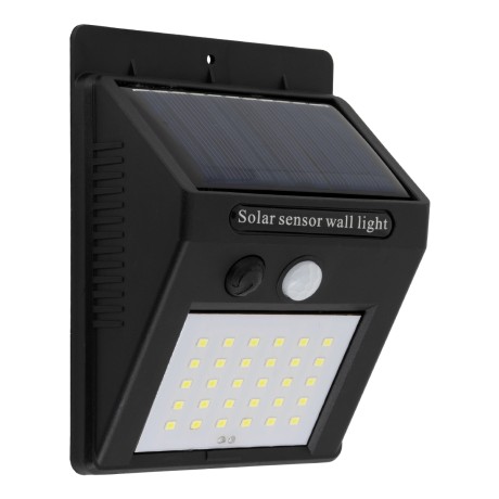Αυτόνομο Ηλιακό Φωτιστικό LED SMD 6W 600lm με Ενσωματωμένη Μπαταρία 1200mAh - Φωτοβολταϊκό Πάνελ με Αισθητήρα Ημέρας-Νύχτας και PIR Αισθητήρα Κίνησης Αδιάβροχο IP65 Ψυχρό Λευκό 6000K