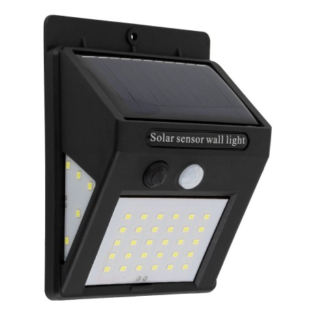 Αυτόνομο Ηλιακό Φωτιστικό LED SMD 8W 800lm με Ενσωματωμένη Μπαταρία 1200mAh - Φωτοβολταϊκό Πάνελ με Αισθητήρα Ημέρας-Νύχτας και PIR Αισθητήρα Κίνησης Αδιάβροχο IP65 Ψυχρό Λευκό 6000K
