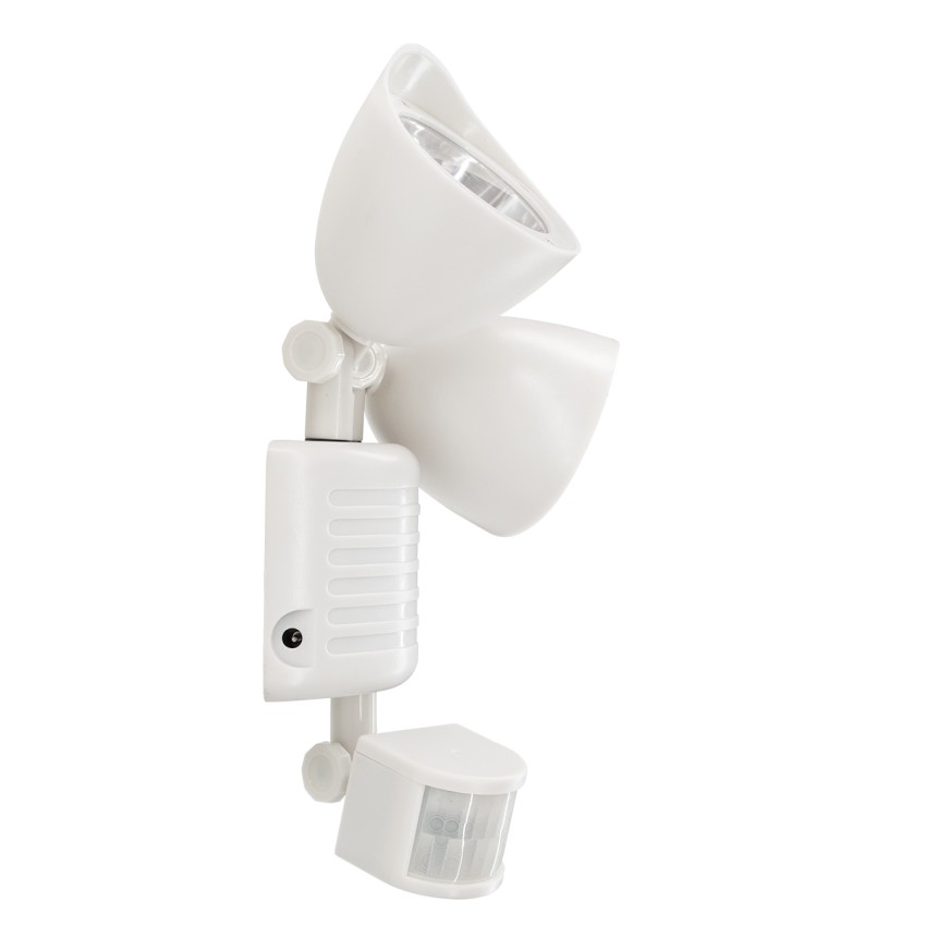 Λευκό Αυτόνομο Ηλιακό Φωτιστικό LED SMD 10W 150lm με Ενσωματωμένη Μπαταρία 1200mAh - Φωτοβολταϊκό Πάνελ με Αισθητήρα Ημέρας-Νύχτας και PIR Αισθητήρα Κίνησης Αδιάβροχο IP54 Ψυχρό Λευκό 6000K