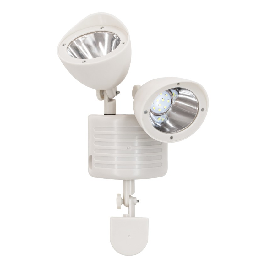 Λευκό Αυτόνομο Ηλιακό Φωτιστικό LED SMD 10W 150lm με Ενσωματωμένη Μπαταρία 1200mAh - Φωτοβολταϊκό Πάνελ με Αισθητήρα Ημέρας-Νύχτας και PIR Αισθητήρα Κίνησης Αδιάβροχο IP54 Ψυχρό Λευκό 6000K
