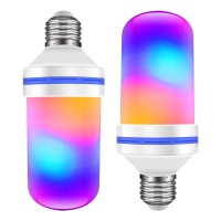 Λάμπα E27 TUBULAR Διακοσμητική LED 9W 450lm 320° AC 85-265V με 4 Λειτουργίες Εφέ RGB Φλόγας και Αναστροφή RGB Φλόγας