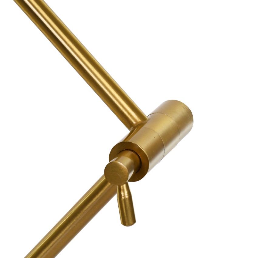 ZETO  Μοντέρνο Επιτραπέζιο Φωτιστικό Γραφείου Μονόφωτο Μεταλλικό Χρυσό Φ13 x Μ17 x Π17 x Υ72cm