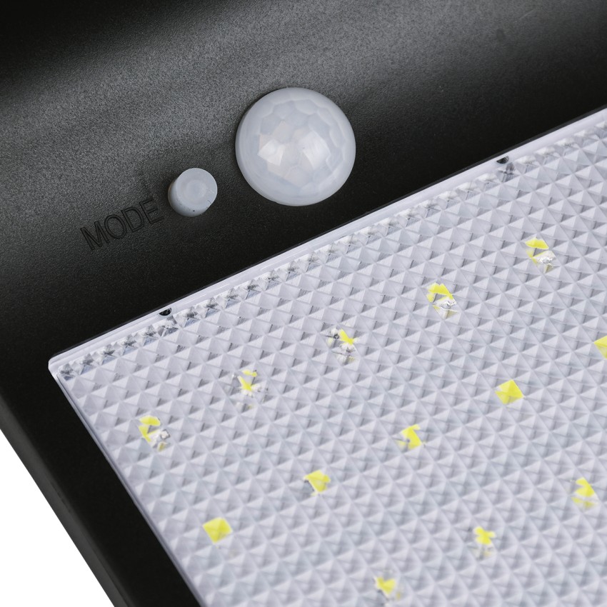 Αυτόνομο Ηλιακό Φωτιστικό Τοίχου Μαύρο LED SMD 4W 550lm με Ενσωματωμένη Μπαταρία 2200mAh - Φωτοβολταϊκό Πάνελ - Βάση Στήριξης - Αισθητήρα Ημέρας-Νύχτας PIR Αισθητήρα Κίνησης Αδιάβροχο IP65 Ψυχρό Λευκό 6000K