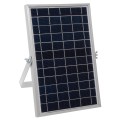 GLOBOSTAR® HERMES  Προβολέας LED 25W 250lm 120° DC 5V με Φωτοβολταϊκό Panel 5V 4W & Επαναφορτιζόμενη Μπαταρία Li-ion 3.2V 3000mAh Αδιάβροχο IP65 Ψυχρό Λευκό 6000K - Sanan Chip - Μαύρο - Μ19.5 x Π5 x Υ4.8cm
