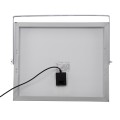GLOBOSTAR® HERMES  Προβολέας με IR Ασύρματο Χειριστήριο LED 40W 2000lm 120° DC 5V με Φωτοβολταϊκό Panel 5V 6W & Επαναφορτιζόμενη Μπαταρία Li-ion 3.2V 5000mAh Αδιάβροχο IP66 Ψυχρό Λευκό 6000K Dimmable - Sanan SMD Chip - Μαύρο - Μ23 x Π19.5 x Υ5cm