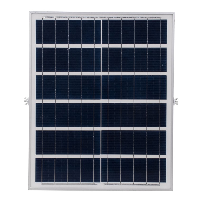 GLOBOSTAR® HERMES  Προβολέας με IR Ασύρματο Χειριστήριο LED 60W 3000lm 120° DC 5V με Φωτοβολταϊκό Panel 5V 12W & Επαναφορτιζόμενη Μπαταρία Li-ion 3.2V 10000mAh Αδιάβροχο IP66 Ψυχρό Λευκό 6000K Dimmable - Sanan SMD Chip - Μαύρο - Μ26.5 x Π22 x Υ6.5cm