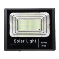 GLOBOSTAR® HERMES  Προβολέας με IR Ασύρματο Χειριστήριο LED 200W 10000lm 120° DC 5V με Φωτοβολταϊκό Panel 5V 20W & Επαναφορτιζόμενη Μπαταρία Li-ion 3.2V 20000mAh Αδιάβροχο IP66 Ψυχρό Λευκό 6000K Dimmable - Sanan SMD Chip - Μαύρο - Μ35 x Π29 x Υ7.5cm