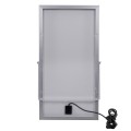 GLOBOSTAR® HERMES  Προβολέας με IR Ασύρματο Χειριστήριο LED 200W 10000lm 120° DC 5V με Φωτοβολταϊκό Panel 5V 20W & Επαναφορτιζόμενη Μπαταρία Li-ion 3.2V 20000mAh Αδιάβροχο IP66 Ψυχρό Λευκό 6000K Dimmable - Sanan SMD Chip - Μαύρο - Μ35 x Π29 x Υ7.5cm