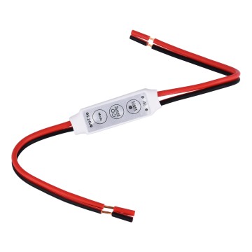 GLOBOSTAR® DIMMERANO  Διακόπτης On/Off & Dimming με 1 x 6A 144W Κανάλι DC 12-24V 6A 144W Max IP20 - Λευκό - Μ30 x Π1.3 x Υ0.6cm