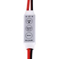 GLOBOSTAR® DIMMERANO  Διακόπτης On/Off & Dimming με 1 x 6A 144W Κανάλι DC 12-24V 6A 144W Max IP20 - Λευκό - Μ30 x Π1.3 x Υ0.6cm