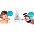 WIFI 2.4G IP CAMERA 2.0MP 1080P - Έξυπνη Κρυφή IP Κάμερα WiFi 1080P Fish Eye 360° 3W LED σε Σχήμα Λάμπας με Ντουί και Βάση E27 Smart Home