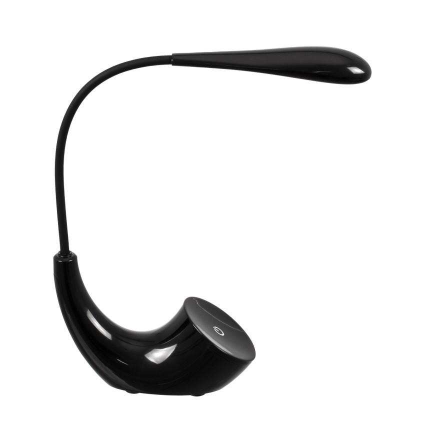 TESLER  Μοντέρνο Επαναφορτιζόμενο Φωτιστικό Γραφείου Μαύρο LED 2.8 Watt 550lm DC 5V Αφής & Καλώδιο Τροφοδοσίας USB με Ενσωματωμένη Μπαταρία 1800mAh Φυσικό Λευκό 4500K