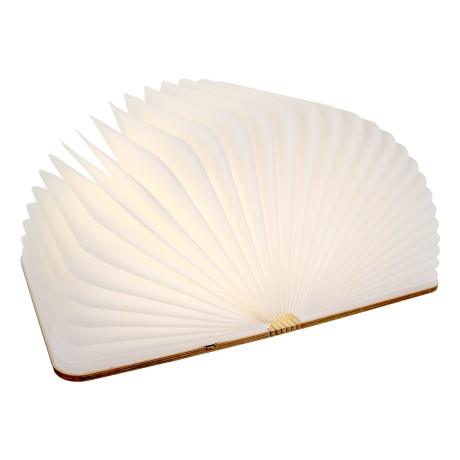 GLOBOSTAR® BOOKDECO  Μοντέρνο Επιτραπέζιο Φωτιστικό Πορτατίφ LED 4W 350lm 180° DC 5V με USB 2.0 & Επαναφορτιζόμενη Μπαταρία Li-ion 3.2V 1000mAh IP20 Θερμό Λευκό 2700K - Μπεζ - Μ21.5 x Π16.5 x Υ2.2cm