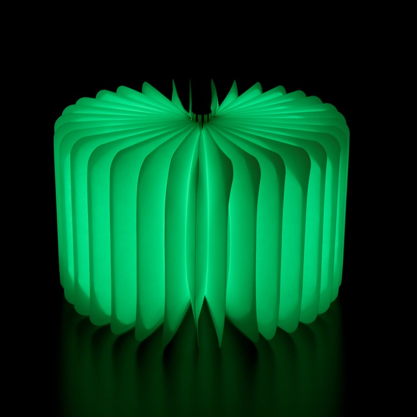 GLOBOSTAR® BOOKDECO  Μοντέρνο Επιτραπέζιο Φωτιστικό Πορτατίφ LED 4W 250lm 180° DC 5V με USB 2.0 & Επαναφορτιζόμενη Μπαταρία Li-ion 3.2V 1000mAh IP20 Πολύχρωμο RGB - Μπεζ - Μ21.5 x Π16.5 x Υ2.2cm