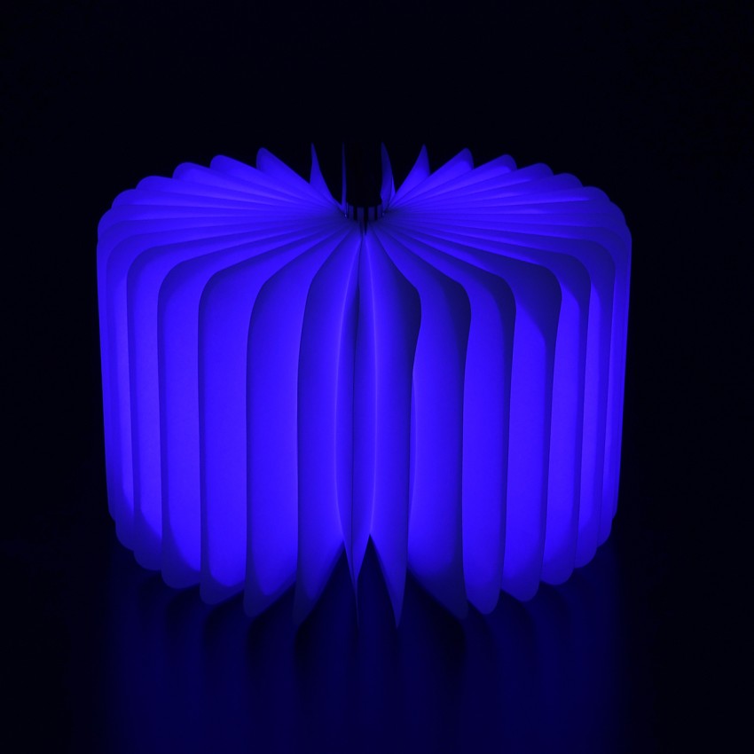 GLOBOSTAR® BOOKDECO  Μοντέρνο Επιτραπέζιο Φωτιστικό Πορτατίφ LED 4W 250lm 180° DC 5V με USB 2.0 & Επαναφορτιζόμενη Μπαταρία Li-ion 3.2V 1000mAh IP20 Πολύχρωμο RGB - Μπεζ - Μ21.5 x Π16.5 x Υ2.2cm