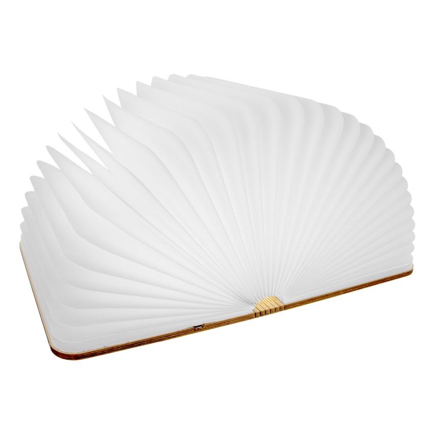 GLOBOSTAR® BOOKDECO  Μοντέρνο Επιτραπέζιο Φωτιστικό Πορτατίφ LED 4W 250lm 180° DC 5V με USB 2.0 & Επαναφορτιζόμενη Μπαταρία Li-ion 3.2V 1000mAh IP20 Πολύχρωμο RGB - Μπεζ - Μ21.5 x Π16.5 x Υ2.2cm