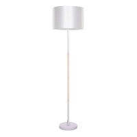 GLOBOSTAR® ASHLEY  Μοντέρνο Επιδαπέδιο Φωτιστικό με Ντουί 1 x E27 AC 220-240V IP20 - Λευκό & Μπεζ - Μ40 x Π40 x Υ145cm