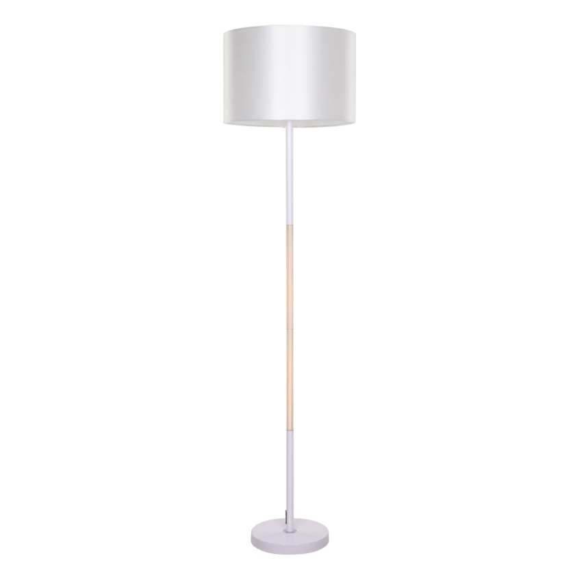 GLOBOSTAR® ASHLEY  Μοντέρνο Επιδαπέδιο Φωτιστικό με Ντουί 1 x E27 AC 220-240V IP20 - Λευκό & Μπεζ - Μ40 x Π40 x Υ145cm