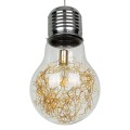 LAMP  Μοντέρνο Κρεμαστό Φωτιστικό Φιγούρα Μονόφωτο 1 x E27 IP20 Ασημί & Χρυσό Μέταλλο με Διάφανο Γυαλί - Μ30 x Π30 x Υ52cm