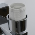 ELEGANT  Μοντέρνο Επιτοίχιο Φωτιστικό Απλίκα με LED Βραχίονα Δίφωτο 1 x E27 IP20 Λευκό Ύφασμα με Ασημί Μέταλλο - Μ17 x Π21 x Υ43cm