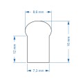 GLOBOSTAR® NEOVALE  Ταινία Neon Flex LED 12W/m 840lm/m 120° DC 220-240V Αδιάβροχο IP65 120 x SMD2835 Chip/m Θερμό Λευκό 2700K Dimmable - Μ100 x Π0.8 x Υ1.6cm