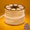 OVALE 120° Degree Neon Flex Epistar LED SMD 2835 1m 12W/m 120LED/m 1212lm/m 120° DC 230V Αδιάβροχη IP68 Gold - Ultra Θερμό 2200K Dimmable