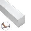 SURFACEPENDANT-PROFILE  Προφίλ Αλουμινίου - Βάση & Ψύκτρα Ταινίας LED με Λευκό Γαλακτερό Κάλυμμα - Επιφανειακή & Κρεμαστή Χρήση - Πατητό Κάλυμμα - Ασημί - 3 Μέτρα - Μ300 x Π5 x Υ7cm
