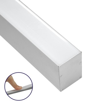 SURFACEPENDANT-PROFILE  Προφίλ Αλουμινίου - Βάση & Ψύκτρα Ταινίας LED με Λευκό Γαλακτερό Κάλυμμα - Επιφανειακή & Κρεμαστή Χρήση - Πατητό Κάλυμμα - Ασημί - 3 Μέτρα - Μ300 x Π5 x Υ7cm