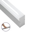 SURFACEPENDANT-PROFILE  Προφίλ Αλουμινίου - Βάση & Ψύκτρα Ταινίας LED με Λευκό Γαλακτερό Κάλυμμα - Επιφανειακή & Κρεμαστή Χρήση - Πατητό Κάλυμμα - Ασημί - 3 Μέτρα - Μ300 x Π3.5 x Υ7.4cm
