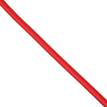 GLOBOSTAR® DECOCABLE 77600 Υφασμάτινο Καλώδιο 2 x 0.75mm² IP20 - Κόκκινο - Μ100 x Π0.6 x Υ0.6cm