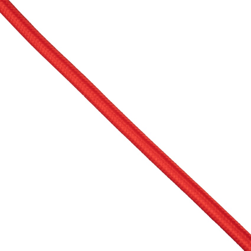 GLOBOSTAR® DECOCABLE 77600 Υφασμάτινο Καλώδιο 2 x 0.75mm² IP20 - Κόκκινο - Μ100 x Π0.6 x Υ0.6cm