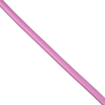 Στρογγυλό Υφασμάτινο Καλώδιο 1m 2 x 0.75mm² Ροζ