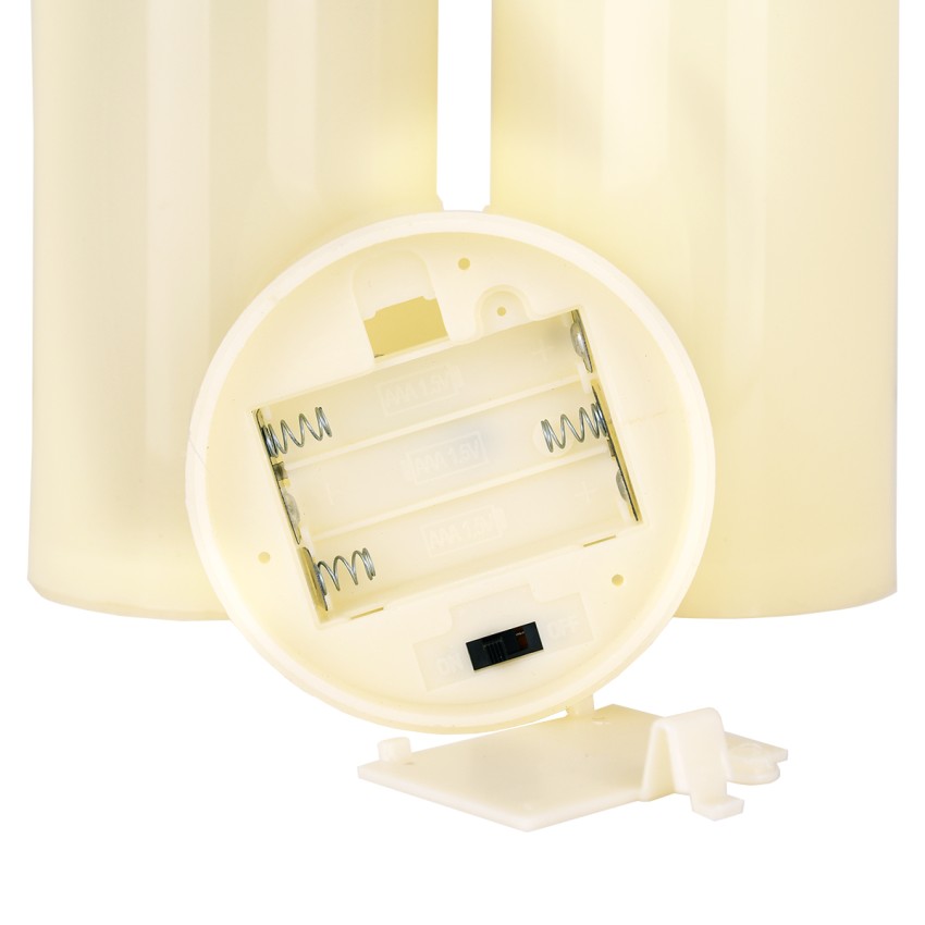 ΣΕΤ 3 Διακοσμητικών Realistic Κεριών με LED - Μπαταρίας & Ασύρματο Χειριστήριο IR Πολύχρωμα RGB Dimmable